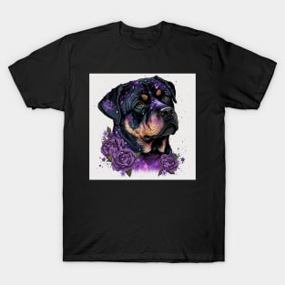 Rottweiler With Purple Shimmer T-Shirt